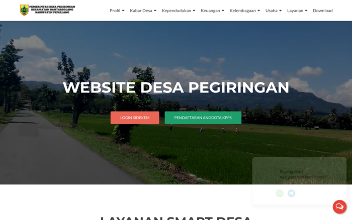 Website Desa Pegiringan